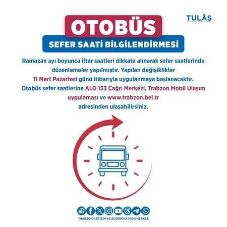 Trabzon'da Ramazan Ayında Otobüs Sefer Saatleri Değişti - Trabzon ...